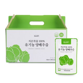 dwbh 국내산 유기농양배추100% 저온착즙 유기농 양배추즙 100ml 30포, 3L, 1개 dwbh 국내산 유기농양배추100% 저온착즙 유기농 양배추즙 100ml 30포, 3L, 1개
