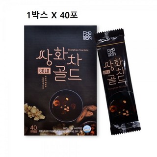 쌍화차 쌍화 재료 고명 분말 가루 스틱 국산 진한 생강 대추 작약 계피 차 힘들땐 한방차 전통차 효능 골드 프리미엄 추천 식약처 식약청 해썹 인증, 15g, 40개입, 1개