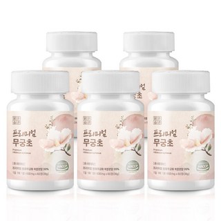 맑은습관 평화 무궁화 무궁초 식약청인증 해썹, 5개, 60정