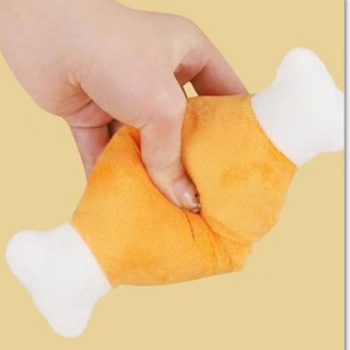 닭다리 도넛가지 삑삑이 강아지고양이 장난감, 1개, 가지