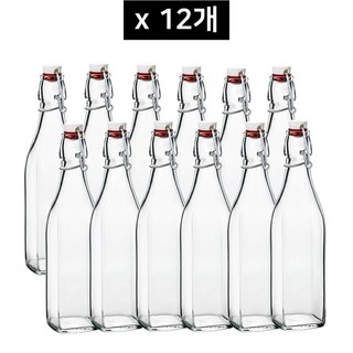 보르미올리 스윙보틀 스윙유리병 1000ml 12개, 1L