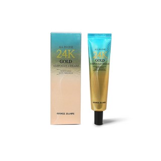 아이비오 올인원 24k 골드 앰플 크림 사용 모습