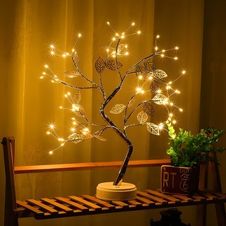 치프몰 LED 자작나무 트리 조명 50cm 10종, 소형 72구(웜화이트) 금색 나무+나뭇잎