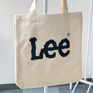 [국내매장판] 리 LEE 빅 트위치 로고 에코백 아이보리 클래식 데일리 다용도 캔버스 가방