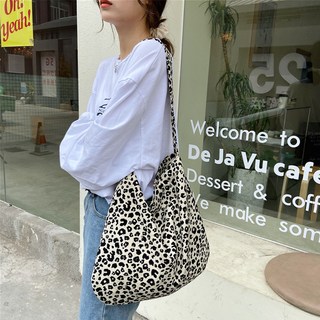 레오파드 에코백 여성 호피 숄더백 여행 데일리 쇼퍼백 보헤미안 히피 가방