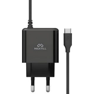 맥스틸 25W C타입 일체형 PPS 초고속 충전 케이블 GM-TCW25C, 1개, 블랙