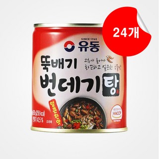 유동 뚝배기 얼큰한맛 번데기탕 280g 24개 / 뻔대기 캔 통조림