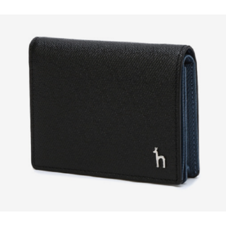 헤지스 블루 블랙 남성 소가죽 명함지갑