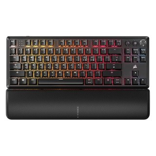 커세어 게이밍 기계식 키보드 정품, K70 RGB CORE TKL 무선 적축, 블랙