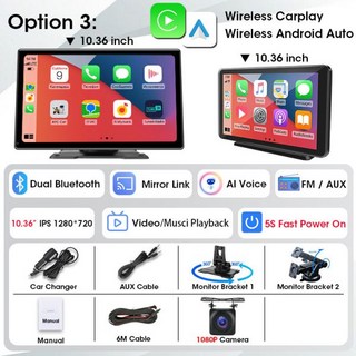 7/9/10 인치 범용 무선 Carplay 안드로이드 자동 터치 스마트 스크린 멀티미디어 비디오 플레이어 자동차 라디오 애플 또는, 10 Inch With Cam