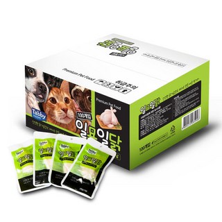 테비토퍼 강아지 고양이 부드러운 닭가슴살 일묘일닭 20g 100개입 1박스, 1세트, 2kg