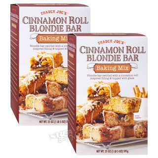 [1+1]트레이더조 시나몬롤 블론디 바 베이킹 믹스 595g TRADER JOE'S CINNAMON ROLL BLONDIE BAR BAKING MIX, 2개