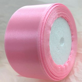 상일상회 공단 리본 25mm 기본 새틴 포장 끈, 샤이니핑크