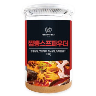 헬로우그린 짬뽕 스프 파우더(통) 조미료 분말 가루, 1개, 300g