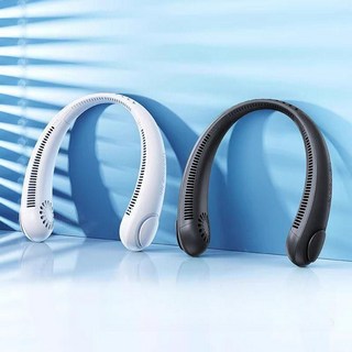 휴대용 USB 넥밴드선풍기 캠핑용 넥풍기 목걸이형 냉풍기 여름 폭염 야외활동, C. 스노우피크 흰색+별빛 블랙 28H, 0mah
