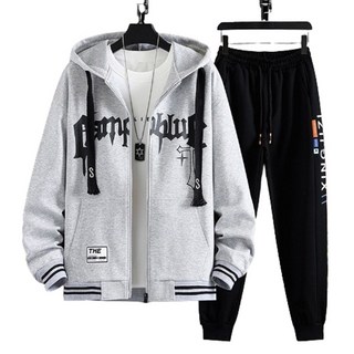 봄가을 남성 지퍼 후드티 바지세트