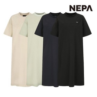 여성 컴포 우븐 반팔 원피스 (레귤러핏) 7J45379