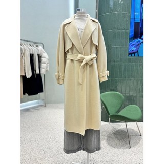 듀엘 벨티드 모직 롱 코트 D244MSG232 623794