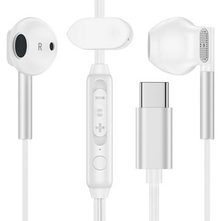 USB C 이어폰 이어버드 삼성 갤럭시 S25+ S25 엣지 플러스 울트라 S24 S23 S22 S21 S20 노트 20 Z 플립 6 5 4 폴드 유선 헤드폰 - 마이크