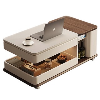 리롤리 리프트 테이블 이동식 트롤리 거실 리프트업 유압 소파 소형 쇼파 원탁 협탁 높낮이조절, 스탠다드 블랙