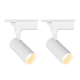 라인조명 LED 에코 원통 COB 일체형 레일조명 화이트바디, 8. 전구(노란빛) 30w, 2개
