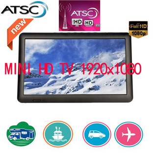 Leadstar ASPURE 충전식 HD 10.8 인치 미니 TV 모니터 DVBT2 ATSC 휴대용 입력 플레이어 가정 및 야외, 1개