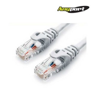 [Anyport] CAT.5E UTP 랜케이블 AP-5UTP-1M(G) [다이렉트/연선] [그레이/1m], 1개, 1m