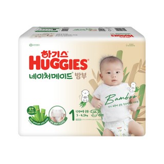하기스 2024 네이처메이드밤부 밴드형 기저귀 남녀공용, 1단계, 204매
