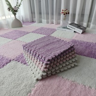 현대적 간결한 디자인 방석 매트 방석솜 목화방석 얇은 대방석 방석속통 방석솜40 방석솜50, 30x30x1cm 10개, 연보라 핑크 흰색, 1개