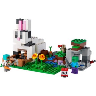 레고 마인크래프트 토끼 목장 21181 LEGO, 단일 옵션, 1개