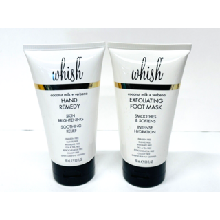 WHISH Coconut Milk + Verbana Hand Remedy & Exfoliating Foot Mask 5 fl oz SEALED 904602, WHISH Coconut Milk + Verbana H