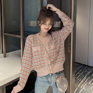 트위드 니트 가디건 자켓 HHB56 여성 데일리템