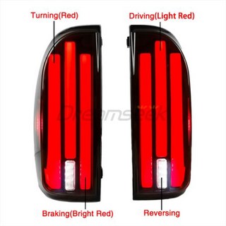 테일 램프 후미등 데루등 LED 어셈블리 도요타 타코마 TRD PRO스포츠XRunner 20052009 리어 브레이크 주행 다이내믹 방향 지시등 포함, 1개