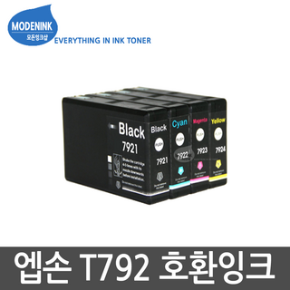 엡손 T792 CT792170 WF-5111 WF-5621 비정품잉크, 1개, T7921 검정