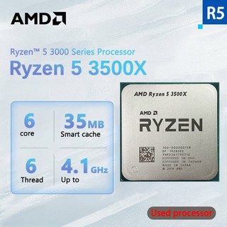 중고 AMD Ryzen 5 3500X R5 3.6 GHzGAMING Zen 2 0.007 6 코어 스레드 CPU 65W L3 = 32M 100 000000158 소, 한개옵션1