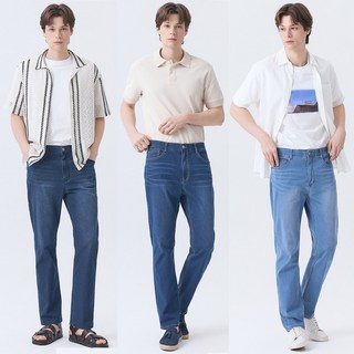뱅뱅 25SS 남성 썸머 라이크라 스트레이트 데님 3종