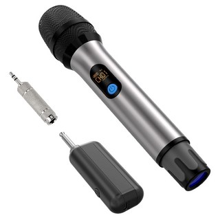 프리라이프 - UHF 무선 마이크 송수신기 세트 충전식 고감도 다이나믹 노래방 MIC, H21 1pcs