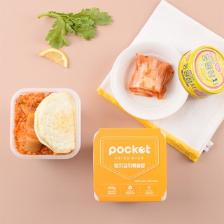 도시락 한끼식사 즉석밥 간편식사 즉석밥 포켓도시락 참치김치볶음밥, 220g, 5개