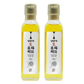 식품애착 홍화씨 뼈 관절 100% 냉압착 생 홍화씨기름, 2개, 180ml