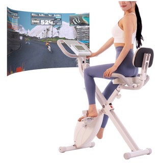 로베라 접이식 즈위프트 실내자전거 시크릿바이크RZ 등받이형 헬스 사이클 운동기구, 크림