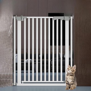 강아지 고양이 반려동물 울타리 실내외 격리 펜스 안전문 캠핑용 애견 휀스 무타공 설치 간편 출입문 디자인 견고한 구조, 1개, 대형견/고양이 블로커 105cm 자동