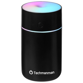 테크만만 무선 차량용 C타입 충전식 저소음 미니 가습기, 블랙