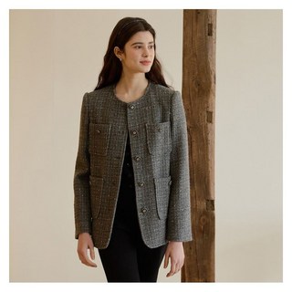 JJ지고트 트위드 아웃 포켓 재킷 GR2P0JK201
