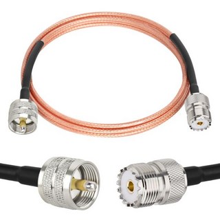 XRDS - RF RG316 UHF 남성에서 UHF 여성 동축 케이블 3FT 2PCS– CB 안테나 케이블 PL 259 UHF 남성에서 UHF 여성 SO239 케이블 HAM 라, 6 FT