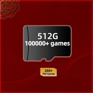마이크로 SD카드 메모리 블랙박스 EXTREME PS용 Anbernic TF 플러그 앤 플레이 사전 설치 레트로 게임용 게임 카드 PSP PS1 SD 휴대용 콘솔 고속 RG552, 512G 100000 GAMES, 1개