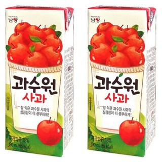 남양 과수원 사과주스, 190ml, 24개