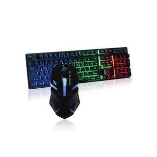 지클릭커 GMK-180 유선 키보드 마우스 세트, 블랙, 일반형