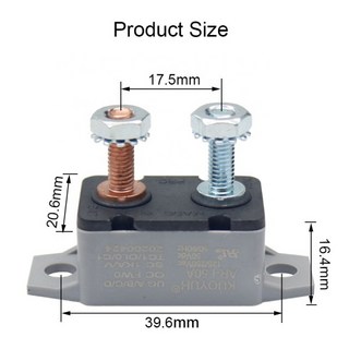 듀얼 배터리 퓨즈 자동 리셋 방수 회로 차단기 커버 보트용 20A 12V DC, 05 15a, 1개
