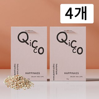 Qicco 퍼품 에어 차량용 방향제 프레셔너 20g, 4개, 잉글리쉬 페어 앤 프리지아