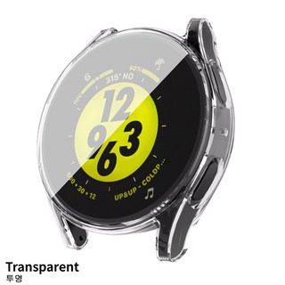 호환 갤럭시워치7 TPU 풀커버 케이스 스마트워치 보호커버40/44mm, 투명, 1개